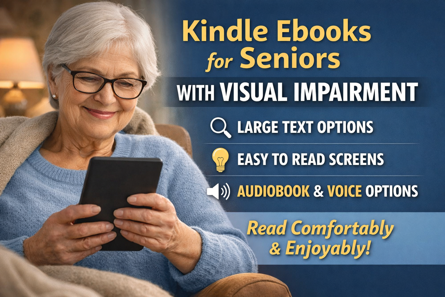 kindle ebooks for seniors with visual impairment