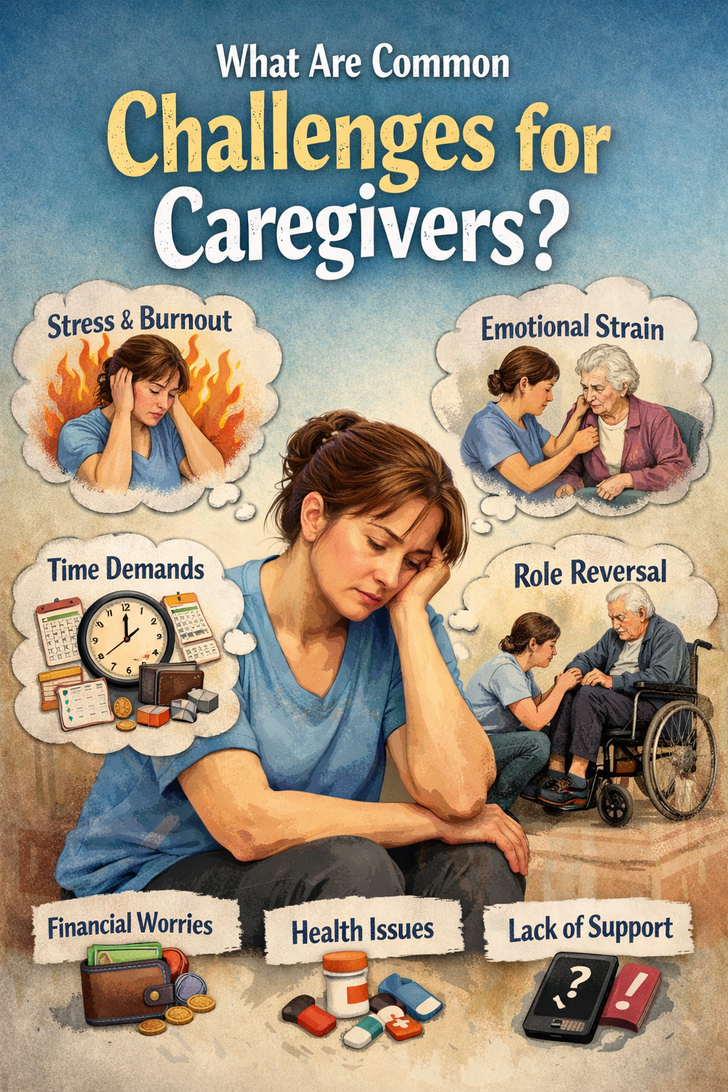 what are 7 common challenges for caregivers